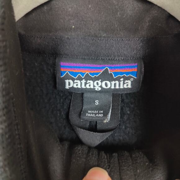 Patagonia Better Sweater 1/4-Zip Fleece Jacket Womens Small Black Service Titan - Picture 6 of 8